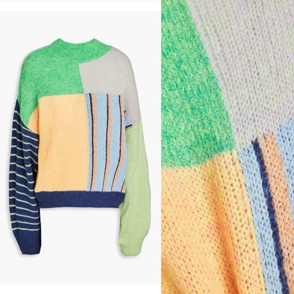 NWT Stine Goya Adonis Jacquard Knit Sweater in Multicolor, Size L - Picture 3 of 11